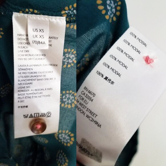 Maeve By Anthropologie Monika Button down Tunic Shirt Top XS Green Longline $128 - Picture 10 of 16